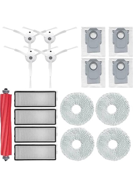 Roborock Qrevo Pro/ Qrevo Maxv/ Qrevo S Robot Süpürge Aksesuarları Paspas Bezi Filtre Ana Yan Fırça Parçaları Değişimi (Yurt Dışından)