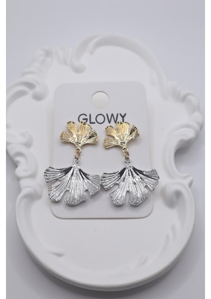 Kadın Küpe Tırtık Simetrik Yaprak 5 cm Küpe