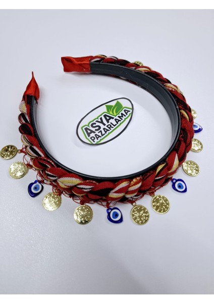 Nazar Boncuklu ve Liralı Taç, Keşan, Fular, Şal, Atkı, Saç Bandı, Bandana modelleri