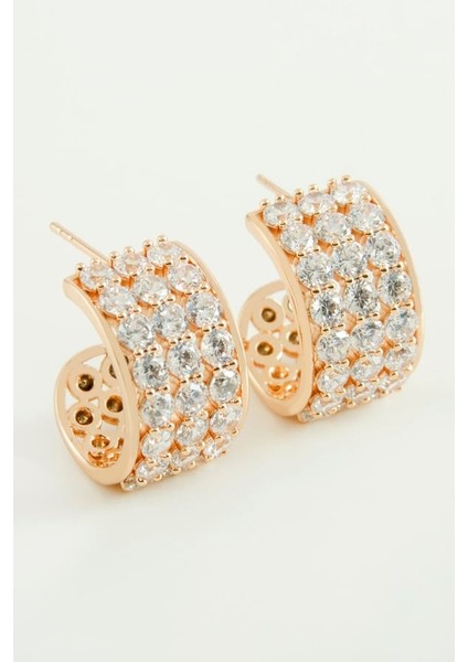 Xuping Zirkon Taşlı Lüks Çelik Küpe