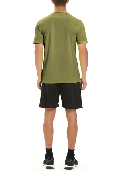 Erkek Ultra Esnek Nem Emici Vücut Geometrik Hızlı Kuruyan Hafif Spor T-Shirt modelleri