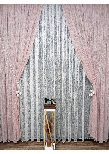 Pudra Camkırıgı Sağ/sol Iç Tül Takım Tül Fon Perde