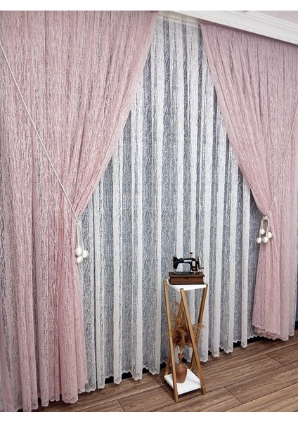 Pudra Camkırıgı Sağ/sol Iç Tül Takım Tül Fon Perde modelleri