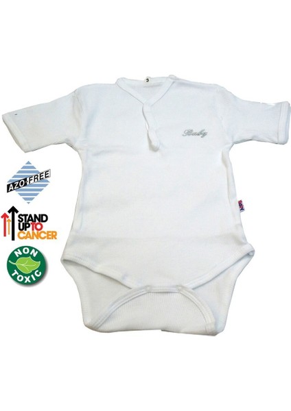 Sema Baby Yarım Kol Kaşkorse Badi Body - Beyaz 12-18 Ay