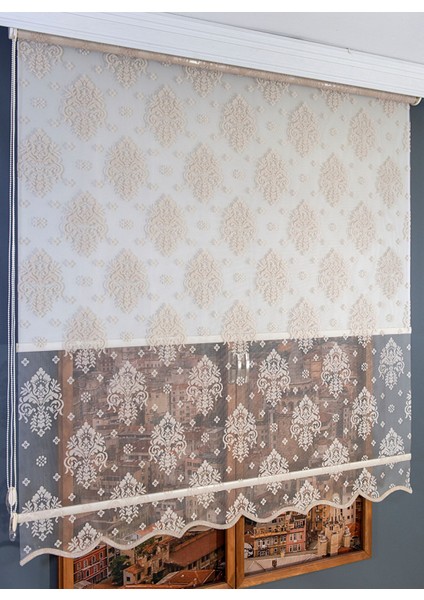 Çift Mekanizmalı Tül Stor Perde Kahverengi fiyatları