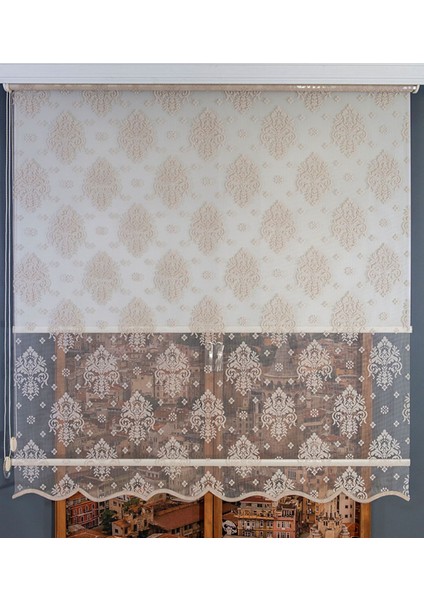 Çift Mekanizmalı Tül Stor Perde Kahverengi indirimleri
