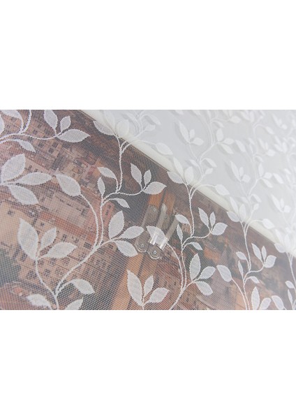 Çift Mekanizmalı Yaprak Desenli Tül Stor Perde indirimleri