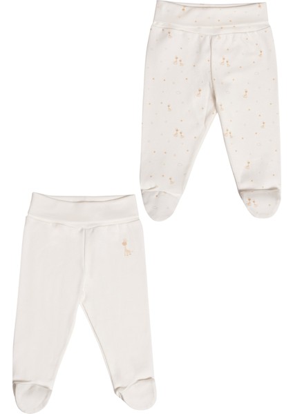 Beli Lastikli Unisex Bebek 2'li Patikli Pantolon