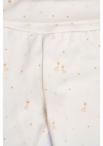 Beli Lastikli Unisex Bebek 2'li Patikli Pantolon