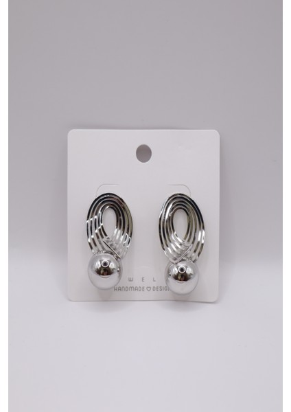 Kadın Küpe Özel Seri Katman Şerit 4 cm Topçuk Küpe fiyatları