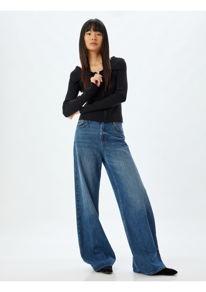 Yeni Sezon Fermuarlı Hırka Uzun Kollu Slim Fit