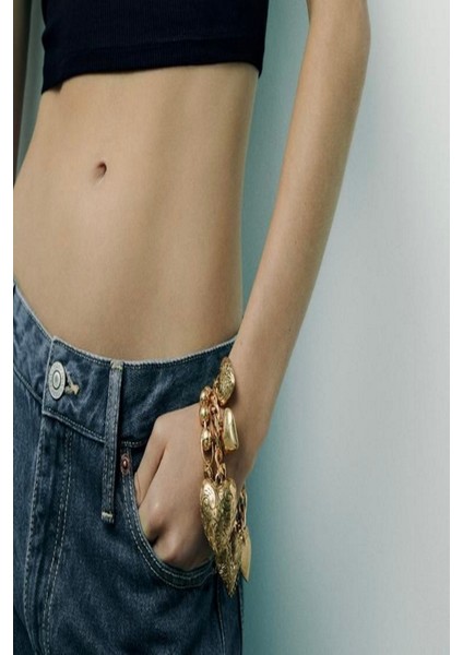 Kadın Bileklik Premium Marka Seri 2'li Topçuk Kalp Charms Kararmaz Bileklik fiyatları