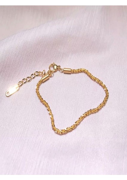 Kadın Çelik Bileklik Kararmaz Elmas Zincir Çelik Bileklik modelleri