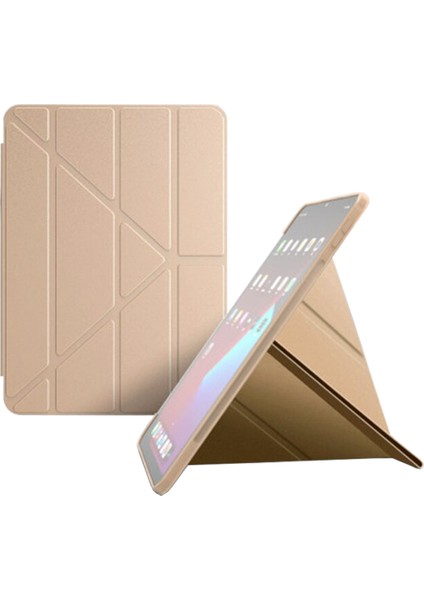Apple iPad Pro 10,5 / iPad Air 3 Smart Cover Üçgen Stand Arkası Şeffaf Tablet Kılıfı