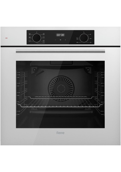 Flowart-Sılentart Serisi Beyaz Set (SC406-WFA + QBL63CB +D078-SA ) - Döküm Izgara / 65 cm Ocak