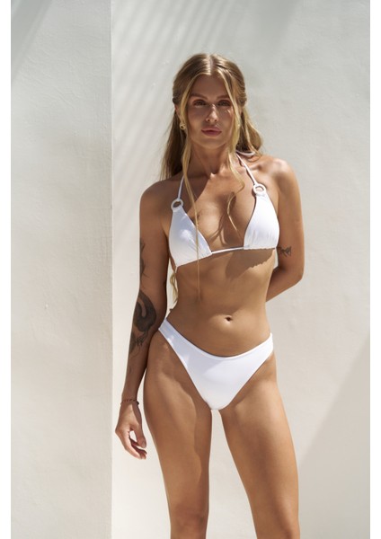 Samudra Düz Kesim Beyaz Bikini Altı