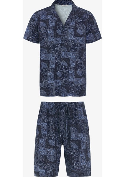 Ethnic Paisley Gömlekli Çok Renkli Pijama Takımı
