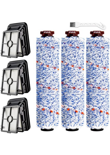 Çok Işlevli Silindir Fırça + Filtre Yedek Parçaları Bissel Crosswave 1866 1868 1785 2306 Robotik Süpürge Için (Yurt Dışından)