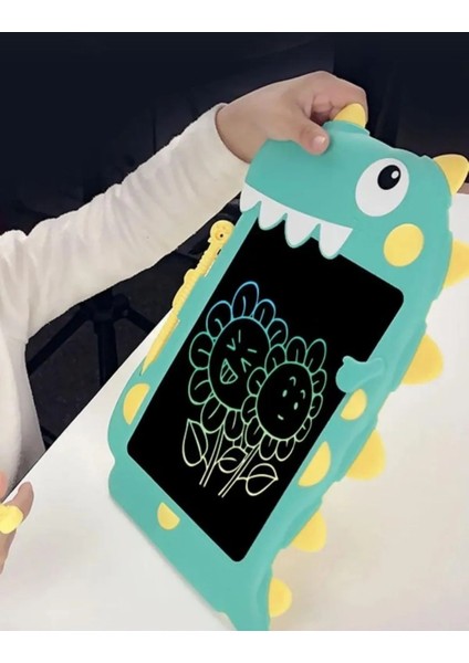 LCD Dijital Renkli Dinozor Çizim Tableti 8,5 Inç