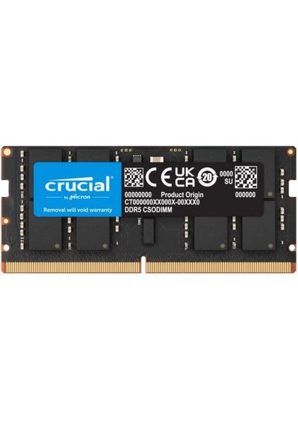 32GB 6400MHZ Ddr5 Csodımm CT32G64C52CS5 Notebook Ram