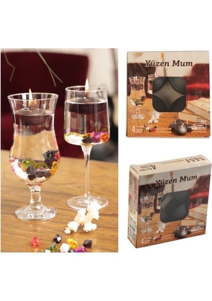 Yüzen Mum 4 Lü 35 gr 4 Saat Yanar