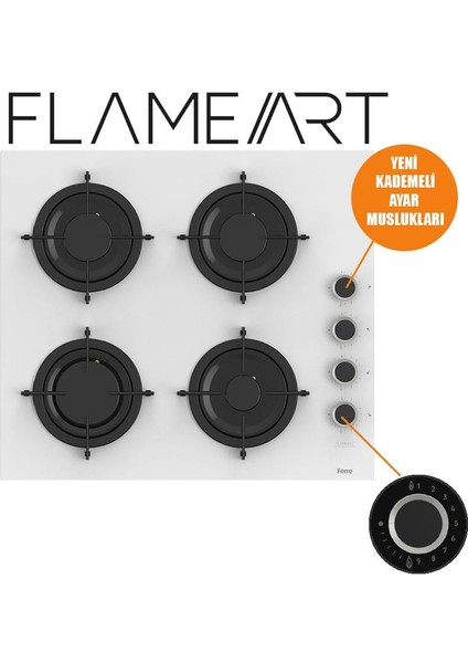 Steamart-Fryart-Sılentart Serisi Beyaz Set (CS206-FA + QEP64CB +D078-SA ) - Emaye Izgara