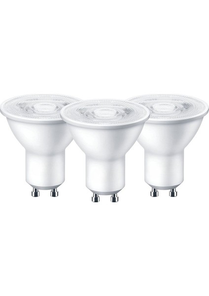 LED Spot 7W GU10 Çanak Ampul, Beyaz Işık 6500K 490LM 3 Adet