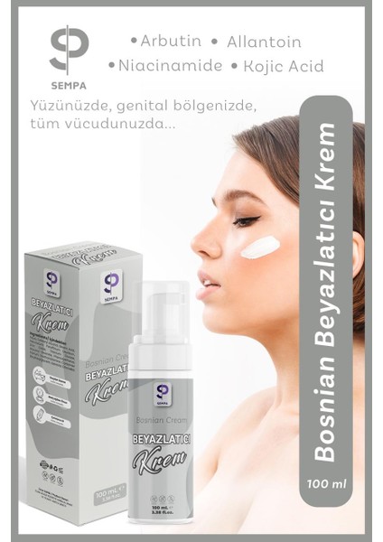 Boşnak Genital, Yüz ve Vücut Beyazlatıcı Nemlendirici Leke Kremi (Bosnian Cream)