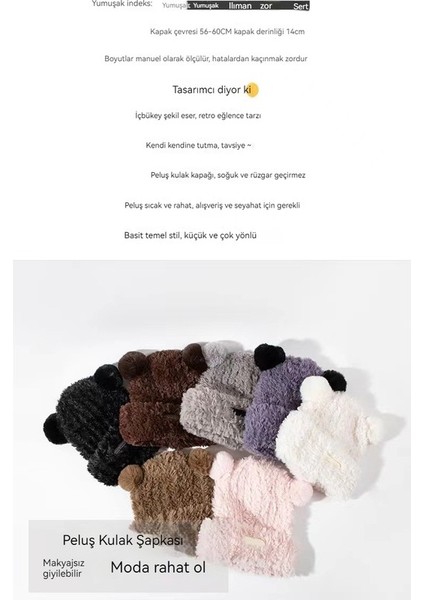 Tatlı Sevimli Ay Peluş Örgü Şapka (Yurt Dışından)