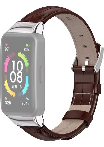 Huawei Band 6 / Honor Band 6 Için Deri Kordon (Yurt Dışından)