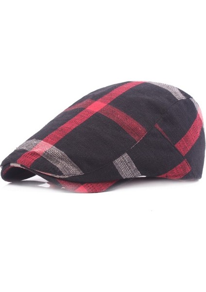 Erkek ve Kadın Ekose Kumaş Bere Basit Retro Güneş Şapkası (Yurt Dışından) fiyatları
