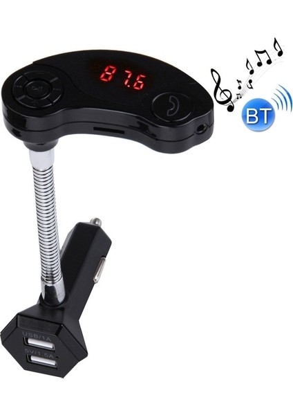 GT86 Çift USB Şarj Araba Bluetooth Fm Verici Kiti Gold (Yurt Dışından)