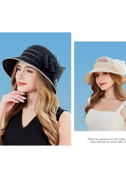 Güneş Korumalı Kadın Organze Saksı Şapkası (Yurt Dışından) modelleri