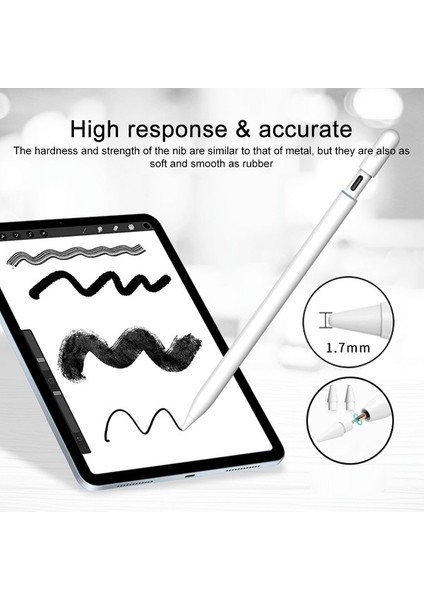 P8 iPad Beyaz Için Aktif Kapasitif Kalem Kalemi (Yurt Dışından) modelleri
