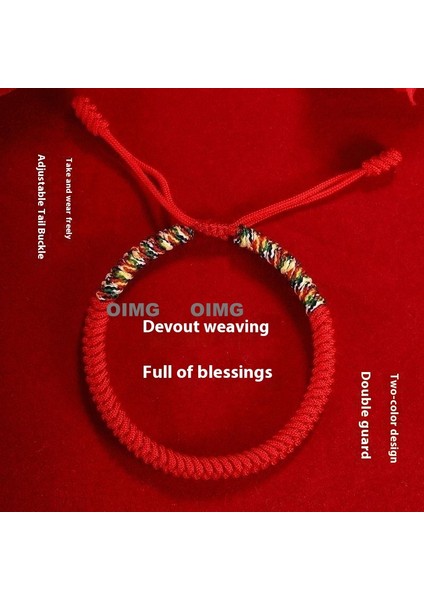 Yeni Iyi Şans Bileziği Dokuma Çocuk Modelleri Bebek Bebek Erkek ve Kadın Yetişkin Nimet Renkli Ip U Aslan Beş Renkli Çizgi El Ipi Bitmiş Ürünler (Yurt Dışından)