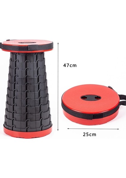Açık Portatif Katlanır Plastik Tabure Sarı (Yurt Dışından)