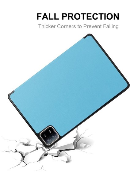 Xiaomi Pad 6 Için Üç Katlı Stand Tekeri Deri Kılıf (Yurt Dışından) indirimleri