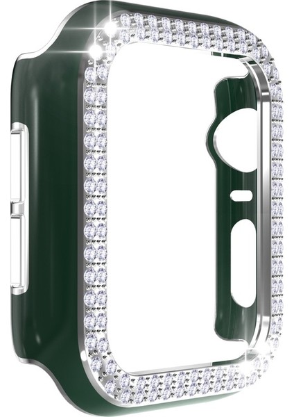 Apple Watch Için Pc Saat Kılıfı 6 & Se & 5 & 4 40 mm Yeşil + Gümüş (Yurt Dışından)