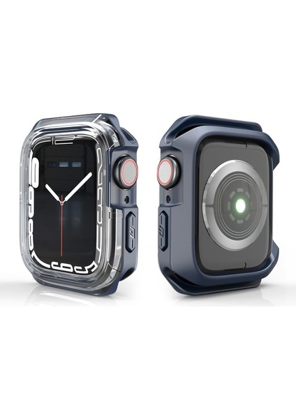 Apple Watch S 7 45 mm Midnight Mavi Için Şeffaf Kılıf (Yurt Dışından) modelleri