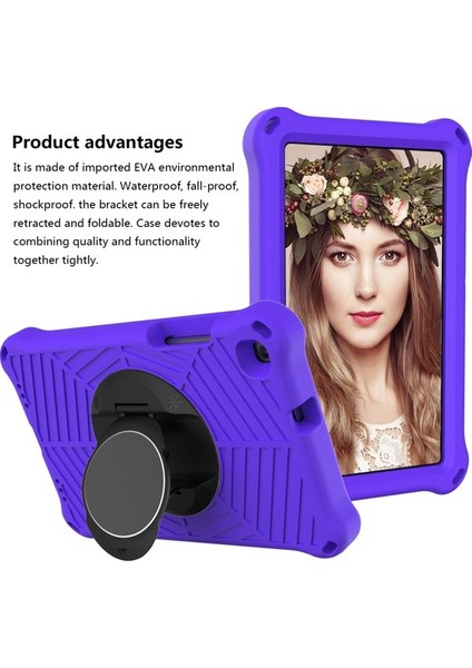 Samsung Galaxy Tab Için A.8.0 2019 SM-T290 / SM-T295 Case Mor (Yurt Dışından)