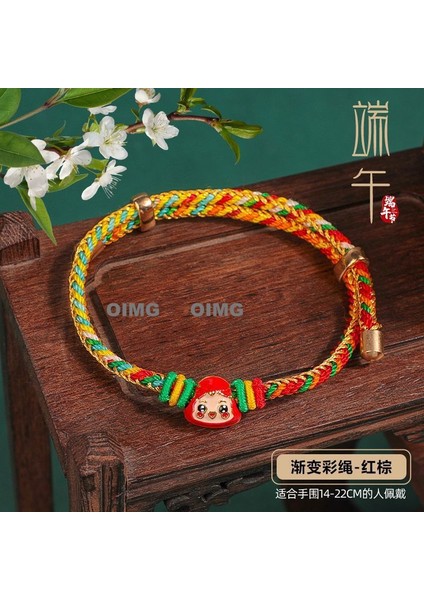 Yeni Iyi Şans Bileziği Erkek ve Kadın Ilham Verici Nimet Hediye El Dokuması Kırmızı Ip (Yurt Dışından)