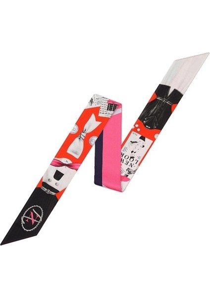 Tarot Harfli Kadın Küçük Eşarp, Genişlik: 6.2cm, Harf:n (Yurt Dışından)