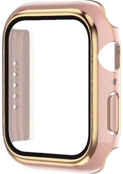 Apple Watch S 6/5/4/se 40 mm Siyah + Rose Gold Için 2 Renkli Pc Kılıfı (Yurt Dışından)