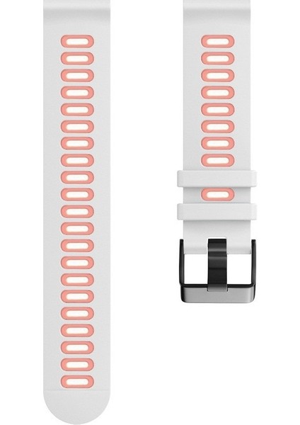 Huawei Için 20 mm Karışık Renkli Silikon Kayış 2 Siyah + Kırmızı Saat (Yurt Dışından)