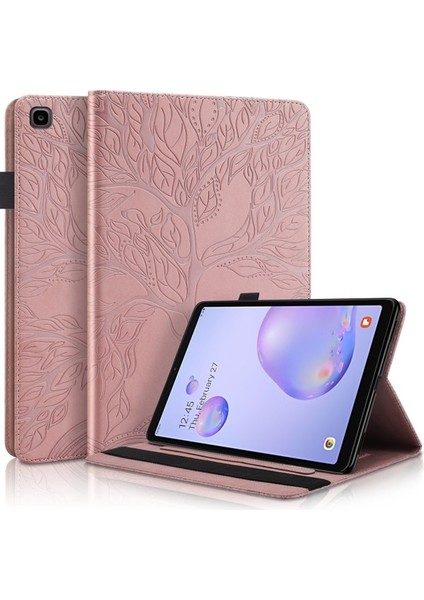 Samsung Galaxy Tab Için A 8.0 2019 T290 Deri Kılıf Gül Altın (Yurt Dışından)