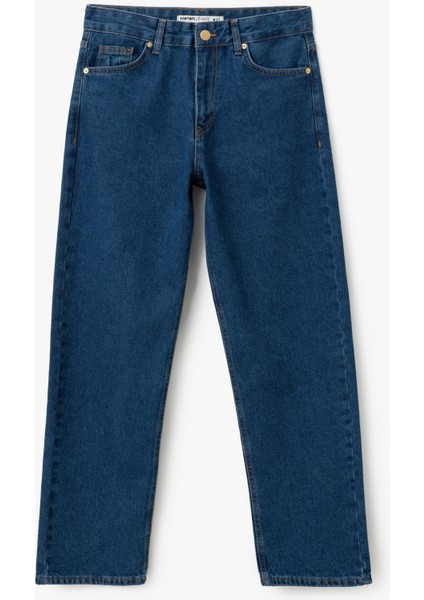 Yeni Sezon Straight Fit Düz Paça Cepli Denim Pantolon - Straight Fit Jeans