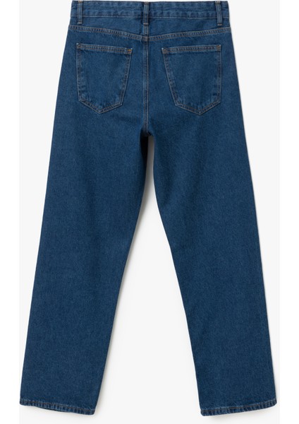 Yeni Sezon Straight Fit Düz Paça Cepli Denim Pantolon - Straight Fit Jeans fiyatları