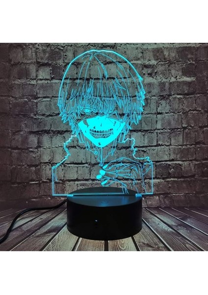 Gece Lambası Anime Kaneki Ken Şekil 3D LED Illusio (Yurt Dışından) fiyatları