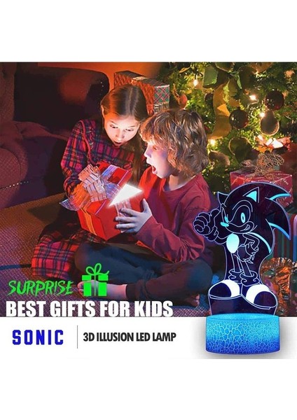 16 Renk 3D Illüzyon Sonik Gece Lambası The Hedgeh Ebeveyn (Yurt Dışından) fiyatları