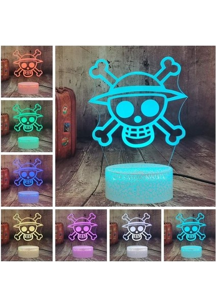 Monkey D.luffy Anime Logosu Çocuk Gece Lambası LED Tou (Yurt Dışından) modelleri